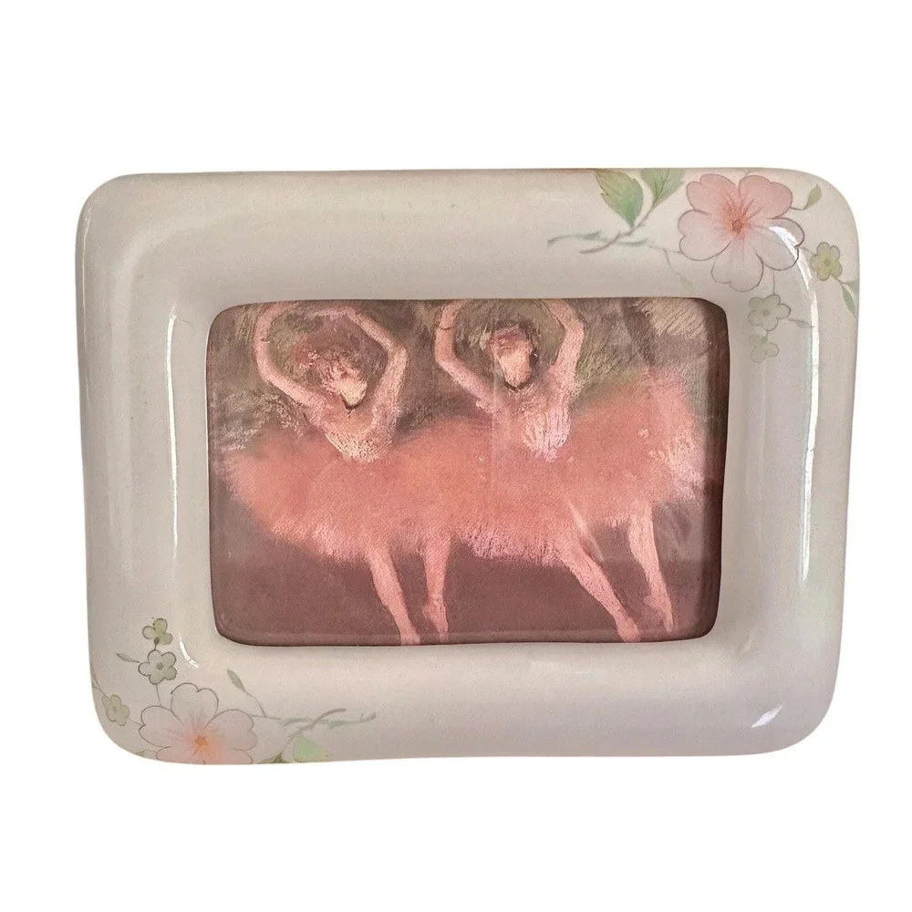 Vintage Floral Picture Frames & Light Switch Cover Set, Cottage Wall Decor